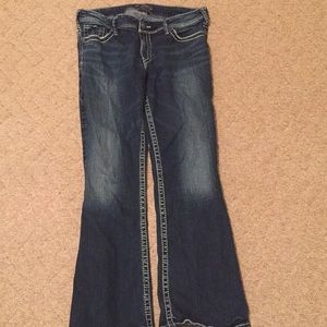 Women’s silver jeans